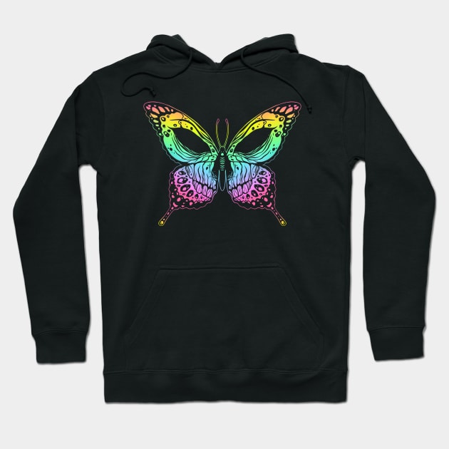 Butterfly skull Hoodie by OccultOmaStore